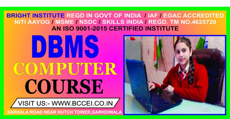 CERTIFICATE IN COMPUTER COURSE DBMS ( S-DBMS-815 )